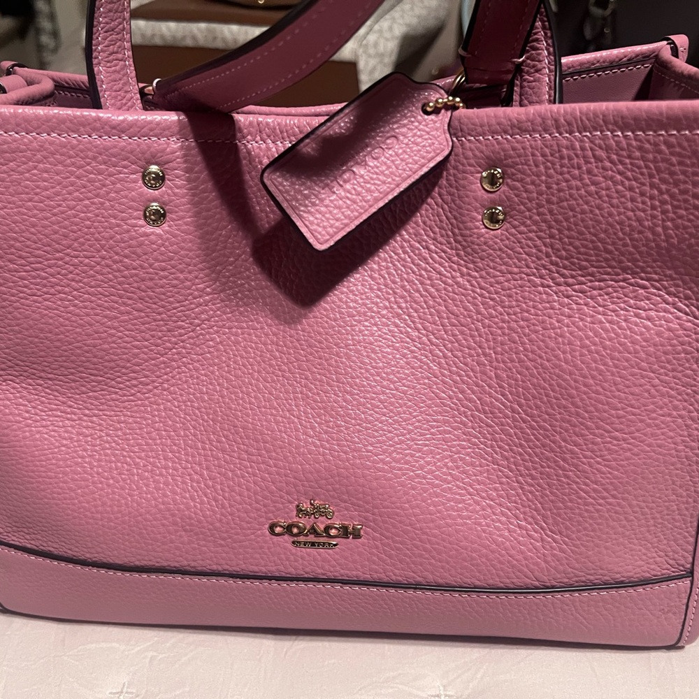 Coach Rose Leather Tote Bag